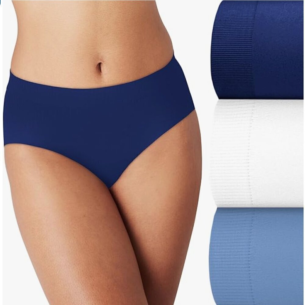 NWT Bali Women's Seamless Underwear Brief 3-Pack, Comfort Revolution no-show, 5